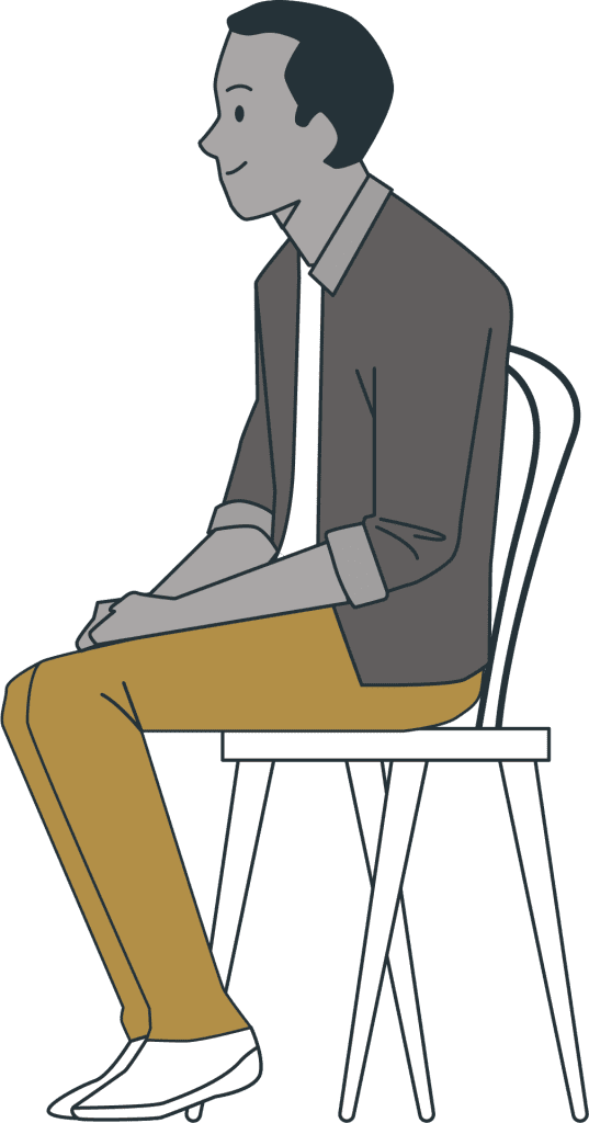 illustration of a codependent man